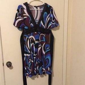 Empire waist low cut dress